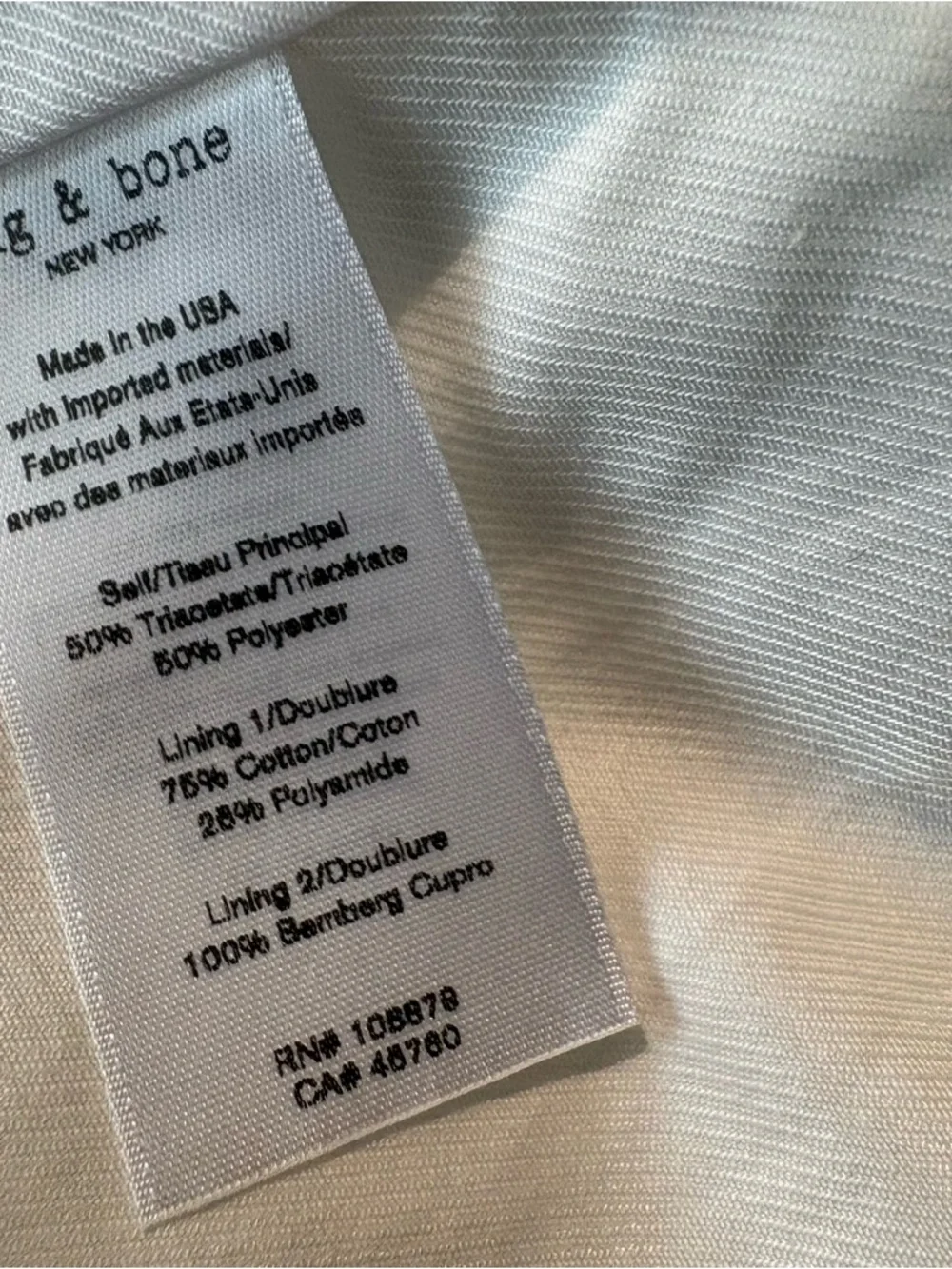 rag & bone Nyx Blazer in White 6 - Picture 14 of 15